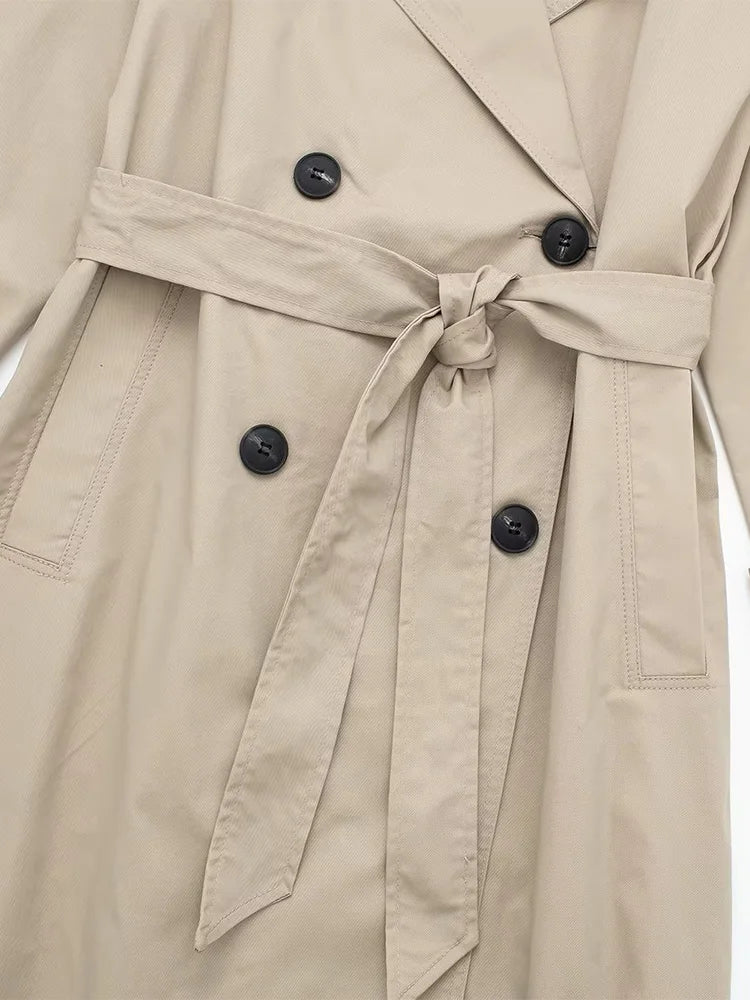 Willshela Women’s Double-Breasted Belted Trench Coat